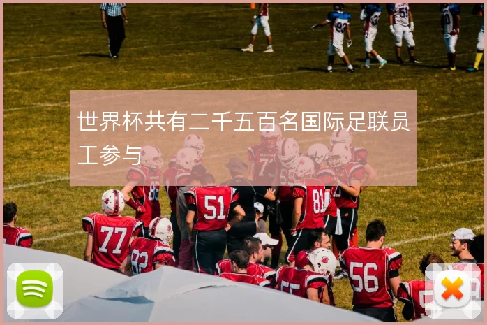 世界杯共有二千五百名国际足联员工参与